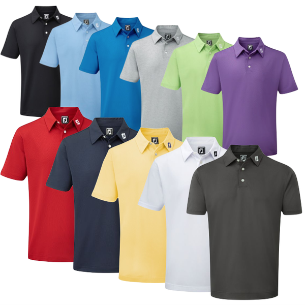 FootJoy Stretch Pique Solid Colour Athletic Fit Golf Shirt
